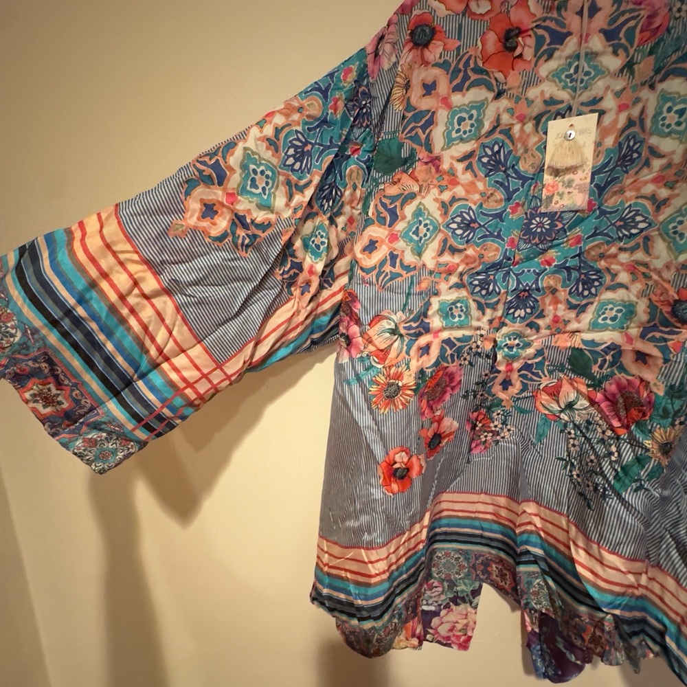 NWT Johnny Was Sz 2X Weller Topiary Hunter Kimono Reversible - Picture 16 of 16